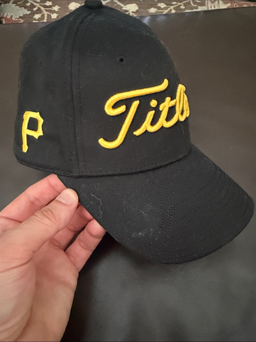 Titleist New Era Pittsburgh Pirates Hat with Yellow Script Logo
